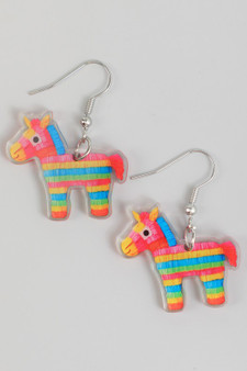 Acrylic Multi Pinata Drop Earrings