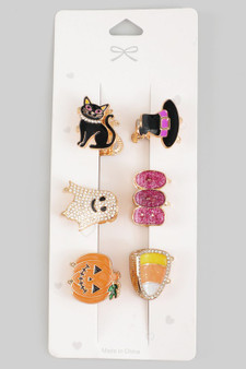 Six Piece Halloween Themed Hair Clip Set