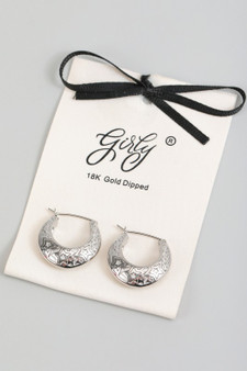 Ornate Star 18K Gold Dipped Hinge Hoops