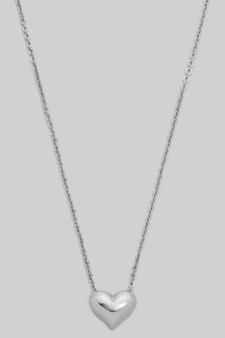 Puffy Heart Pendant Necklace