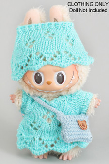 Crochet Dress Hat Purse Labubu Outfit Only