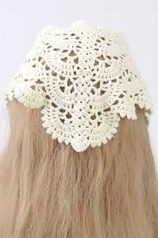 Ivory Crochet Head Wrap