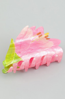 Marbled Acrylic Flower Hair Clip