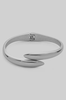 Spring Hinged Pointed End Cuff Bracelet