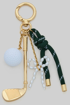 Gameday Golf Rope Ribbon Bag Charm