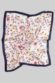 Smooth Silky Geo Floral Print Scarf