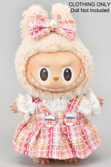Three Piece Tweed Overall Labubu Outfit