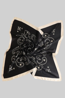 Lovely Silky Paisley Print Square Scarf