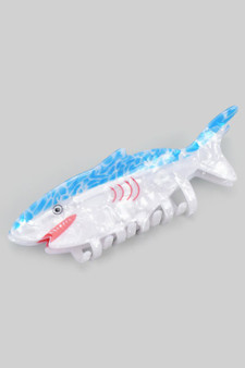 Marbled Acrylic Shark Hair Clip
