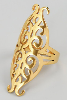 Filigree Shield Ring