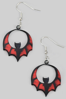 Acrylic Bat Drop Earrings