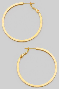 Square Edge Tube Hoop Earrings