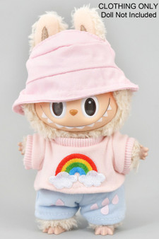 Bucket Hat Shirt And Pants Labubu Outfit Only
