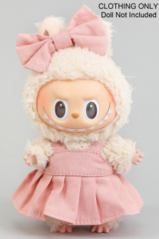 Pleated Dress With Matching Bow Labubu Outfit Only