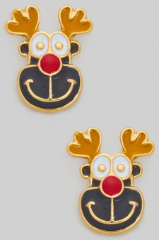 Rudolph Reindeer Studs