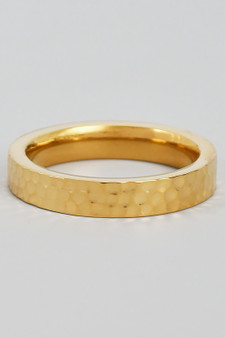 Hammered Detail Delicate Band Ring