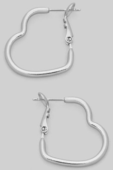 Brass Heart Hinge Earrings