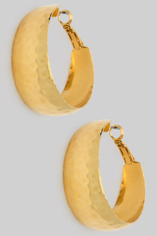 Hammered Brass Hinge Hoops