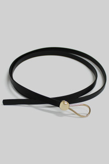 Gold Loop Pull Through Skinny Belt