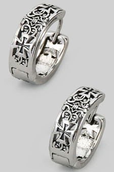 Chrome Cross Cutout Hoops