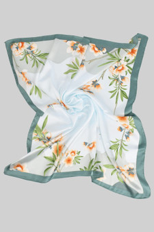Lovely Flower Print Square Scarf