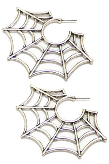 Spider Web Hoop Earrings
