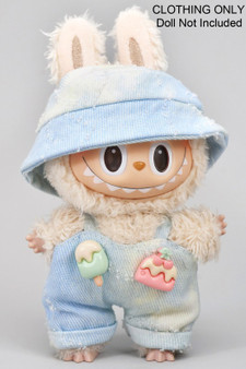 Tye Dye Denim Bucket Hat Labubu Outfit Only