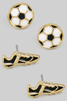 Soccer Ball And Cleats Stud Set