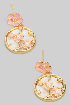Cherry Blossom Drop Earrings