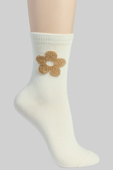 Fuzzy Flower Socks