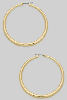 Classic Brass Hinge Hoop Earrings