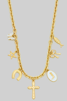 Seven Charm Chain Necklace