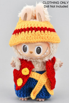 Three Piece Crochet Labubu Outfit Only