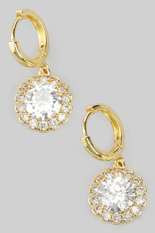 Cz Stone And Pave Huggies