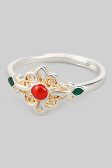Colorful Filigree Ring