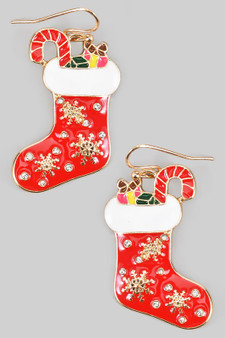 Stuffed Stocking Drop Earrings
