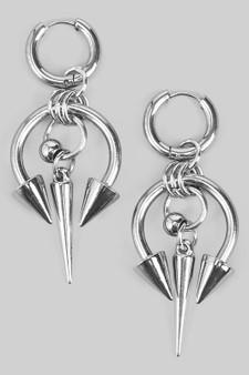 Stainless Steel Spike Drop Hoops