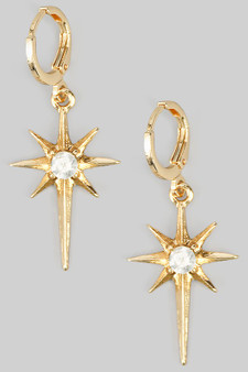 Cz Stone Star Huggies