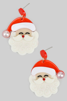Acrylic Santa Drop Earrings