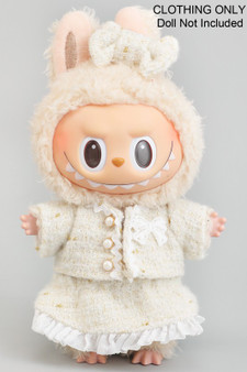 Fancy Tweed Dress And Bow Labubu Outfit Only