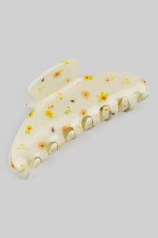 Multi Colored Flower Print Hair Clip