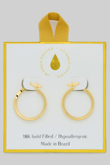 Rimmed Gold Filled Hinge Hypoallergenic Hoops