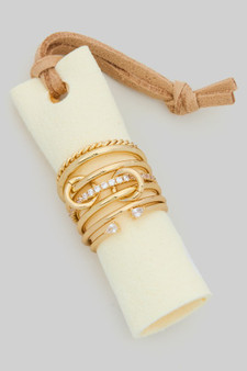 Five Piece Ring Set Interlocking Link Cz