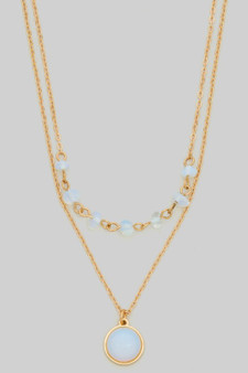 Layered Recon Chip Pendant Necklace