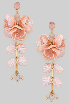 Dangling Acrylic Flower Drop Earrings
