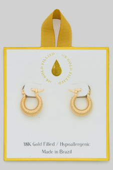 Coiled Gold Filled Hinge Hypoallergenic Hoops