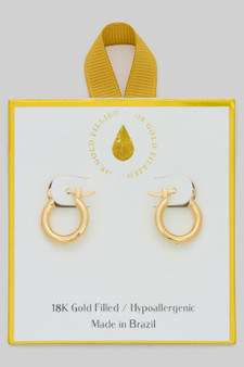 Dainty Gold Filled Hinge Hypoallergenic Hoops