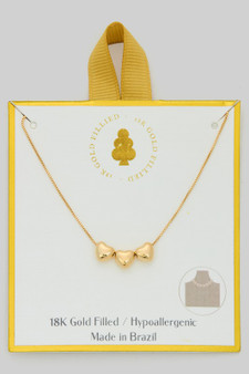 18K Gold Filled Hypoallergenic Heart Necklace