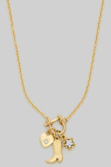 Horsebit Carabine Western Charm Necklace