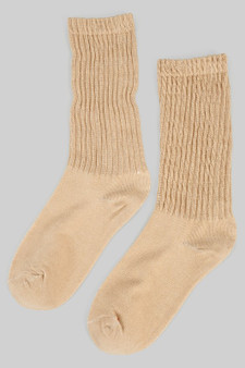 Ribbed Cotton Blend Socks
